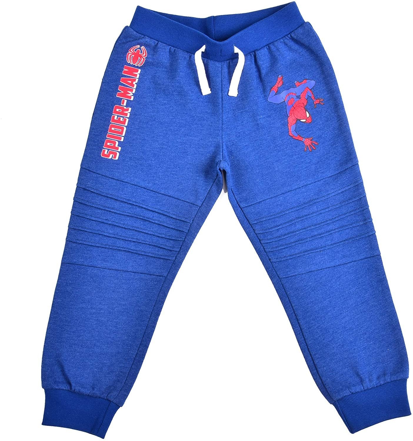 Marvel Spiderman Boys’ 2 Pack Jogger Pant With Drawstring for Toddler and Little Kids – Blue/Navy or Black/Grey