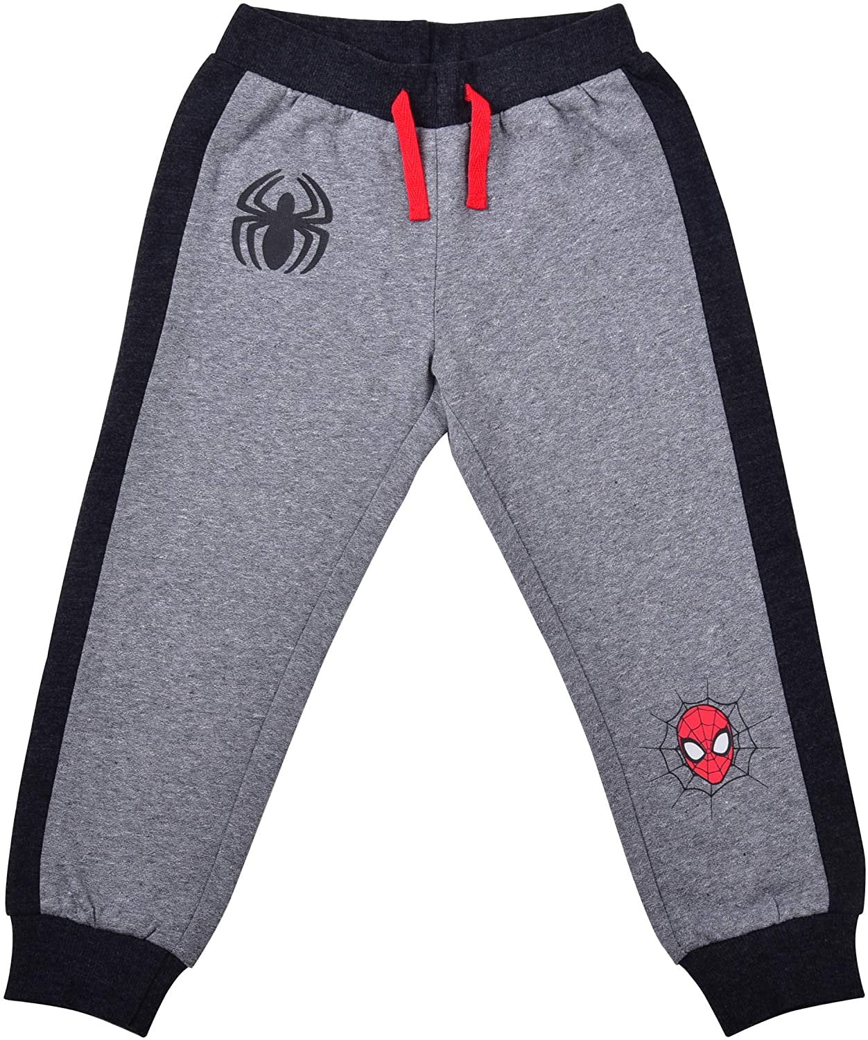 Marvel Spiderman Boys’ 2 Pack Jogger Pant With Drawstring for Toddler and Little Kids – Blue/Navy or Black/Grey
