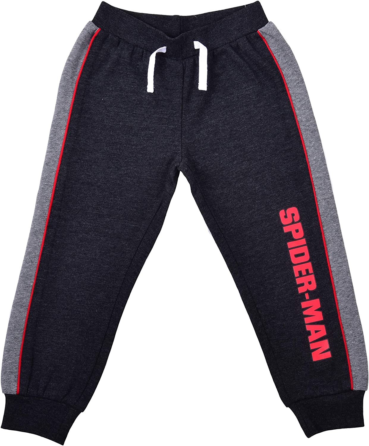 Marvel Spiderman Boys’ 2 Pack Jogger Pant With Drawstring for Toddler and Little Kids – Blue/Navy or Black/Grey