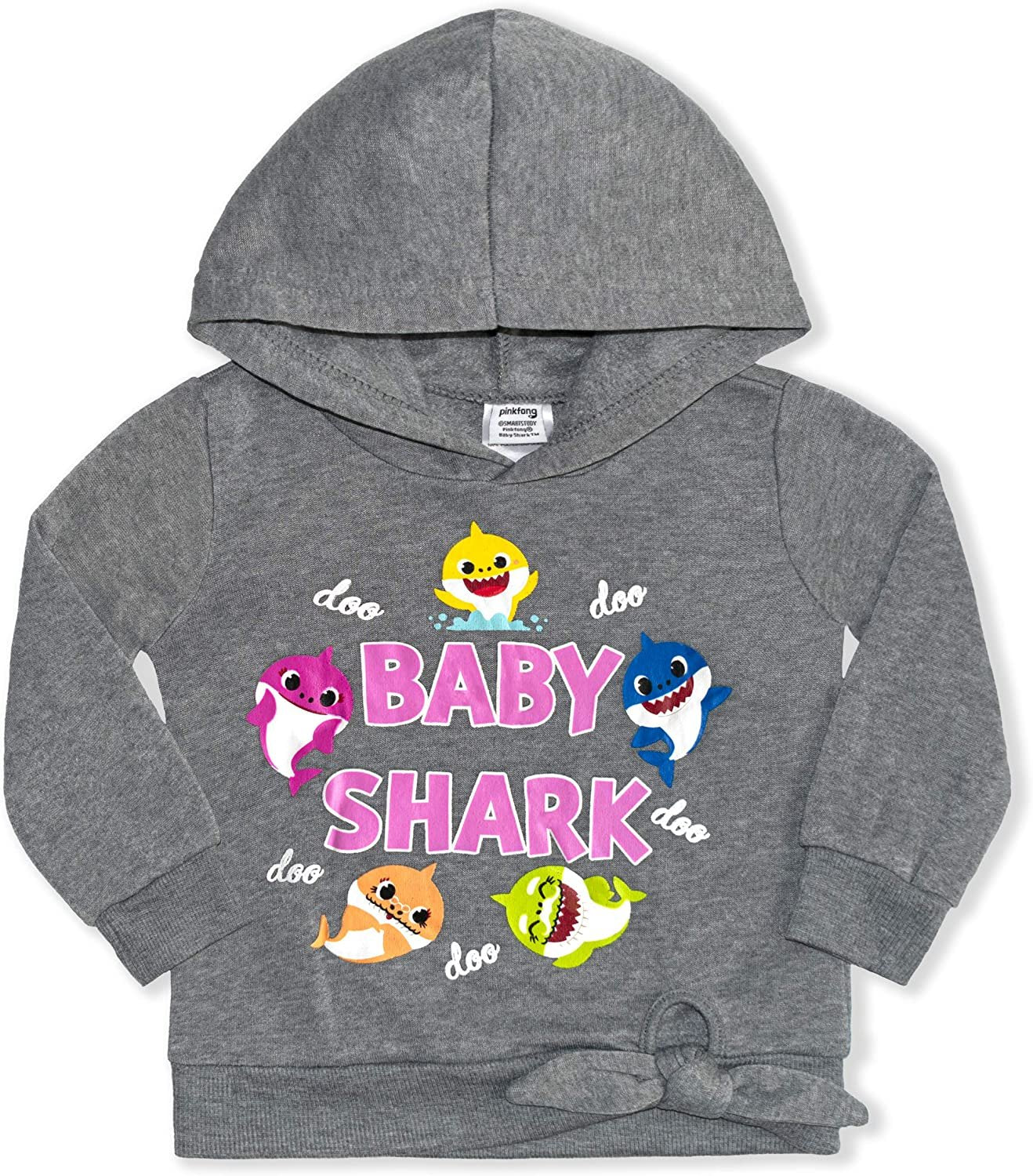 Nickelodeon Baby Shark Girls’ Hoodie and Legging Set for Infant and Toddler – White/Grey Or Pink/Grey
