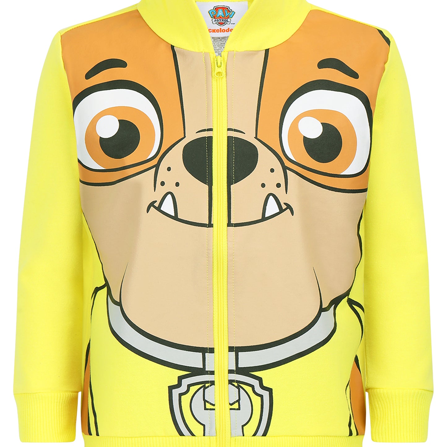 Nickelodeon Paw Patrol Marshall, Rubble or Chase Boys' Zip Up Hoodie for Toddler and Little Kids – Red/Yellow/Blue