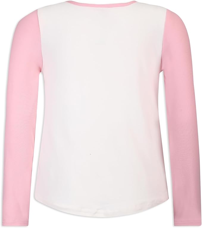 Nickelodeon Paw Patrol Girls’ Skye 2 Pack Long Sleeve Shirt and Jogger Pack for Toddler and Little Kids – Pink/White