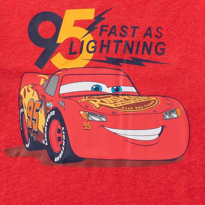 Disney's Cars Lightning McQueen Jogger Set for Boys, Toddlers' Long Sleeve Tee and Jog Pants