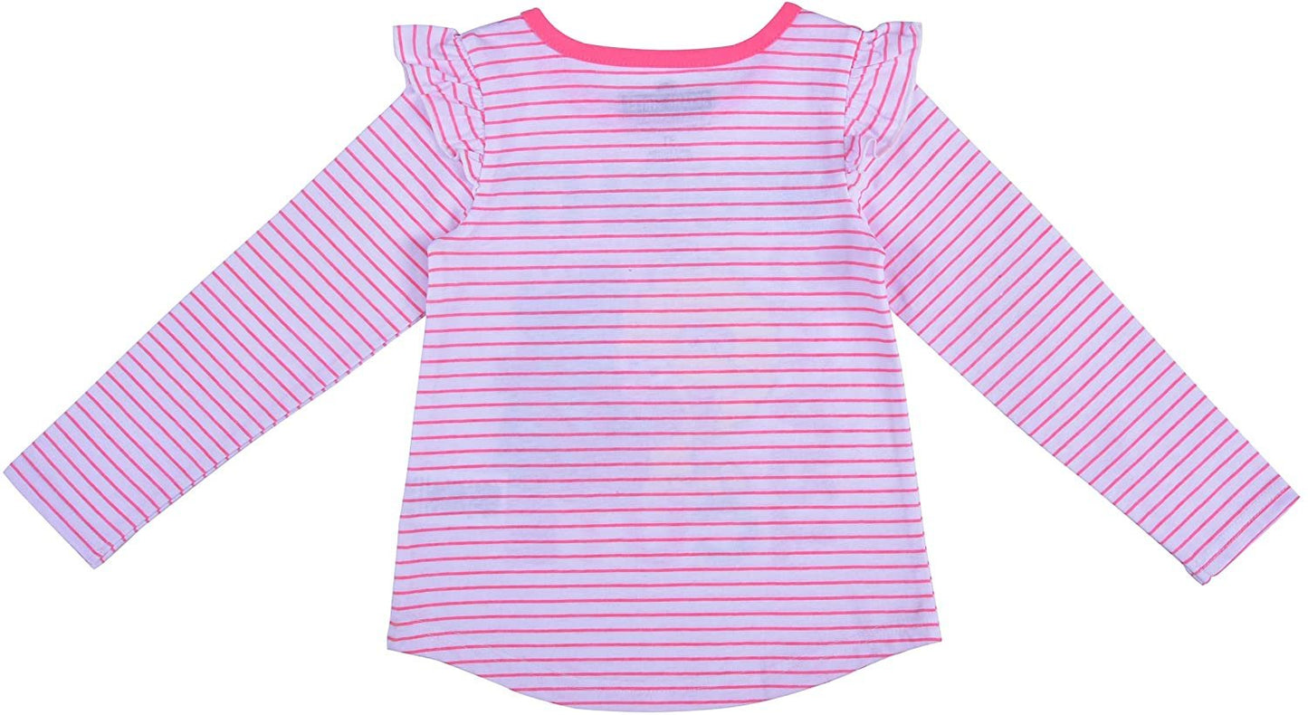 Sesame Street Jogger Set for Girls, Baby to Toddler Long Sleeve Tee and Jog Pants Set, Pink