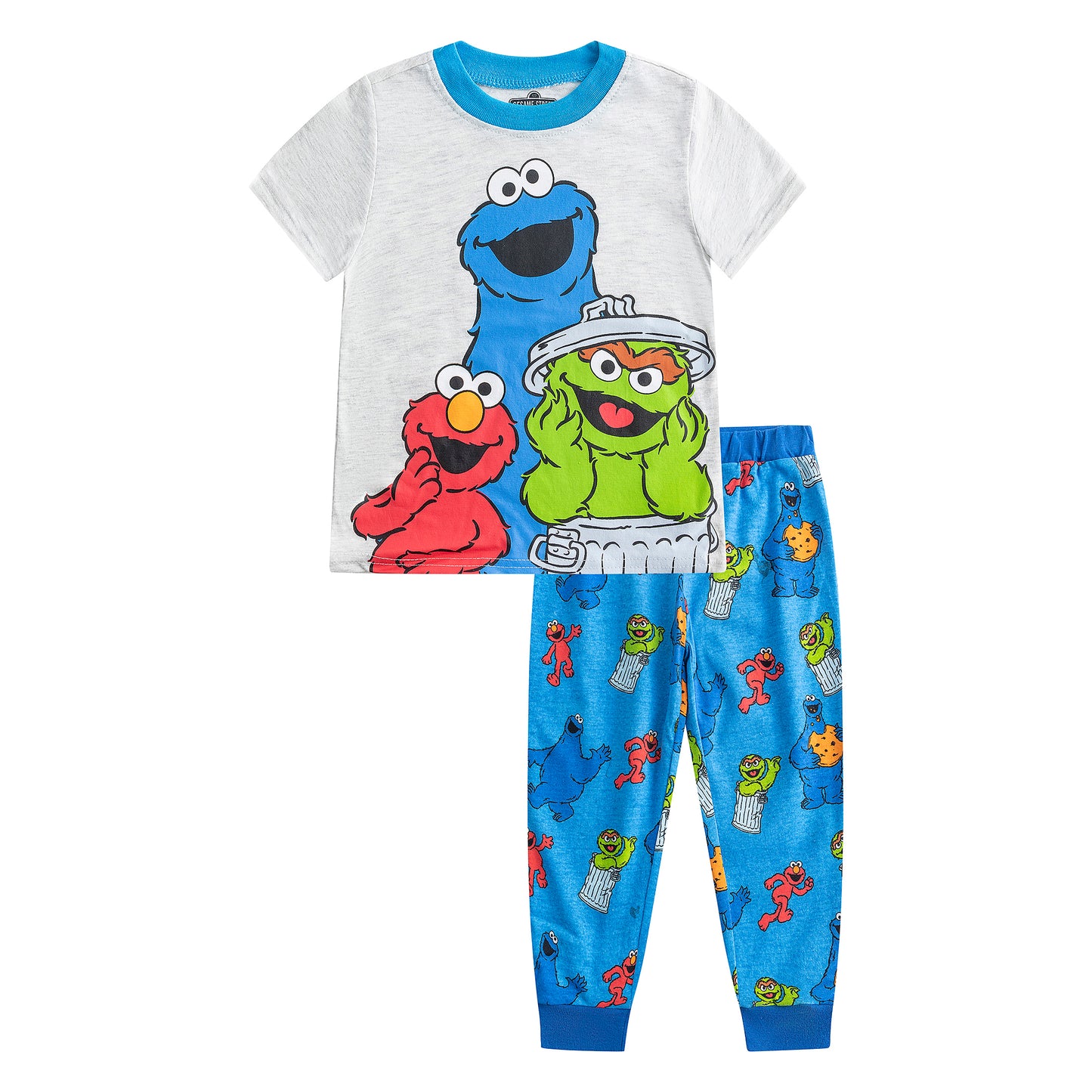Sesame Street Boys T- Shirt and Jogger Set for Infant and Toddler ? Blue/Grey