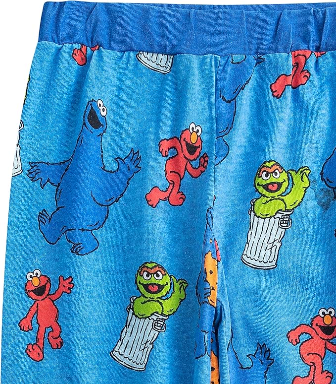 Sesame Street Boys T- Shirt and Jogger Set for Infant and Toddler – Blue/Grey