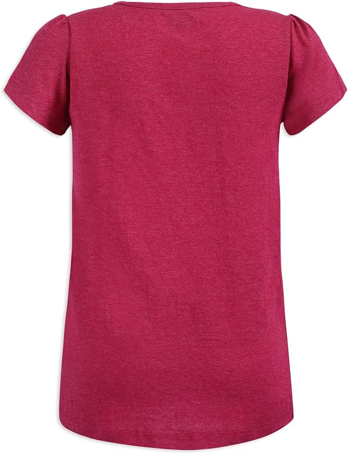 Disney Minnie Mouse Girls’ 4 Pack T-Shirt for Toddler and Big Kids – Pink/Purple/Grey