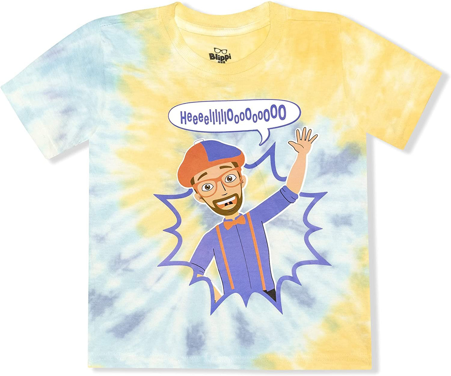 Blippi Boys’ T-Shirt and Shorts Set for Toddler Boys – Yellow/Blue