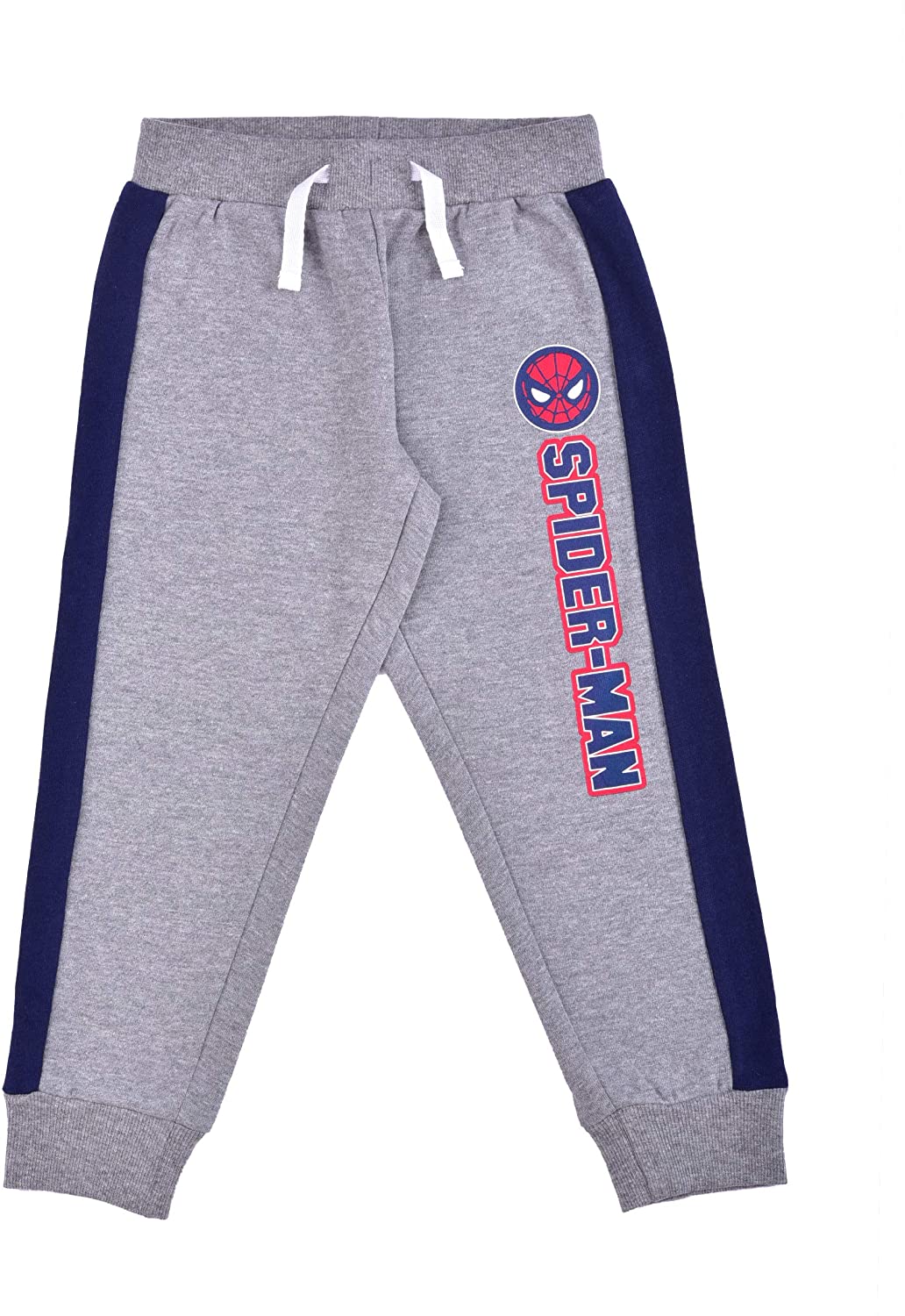 Marvel Spiderman Boys’ 2 Pack Joggers with Drawstring for Toddler and Little Kids – Red/Navy/Grey