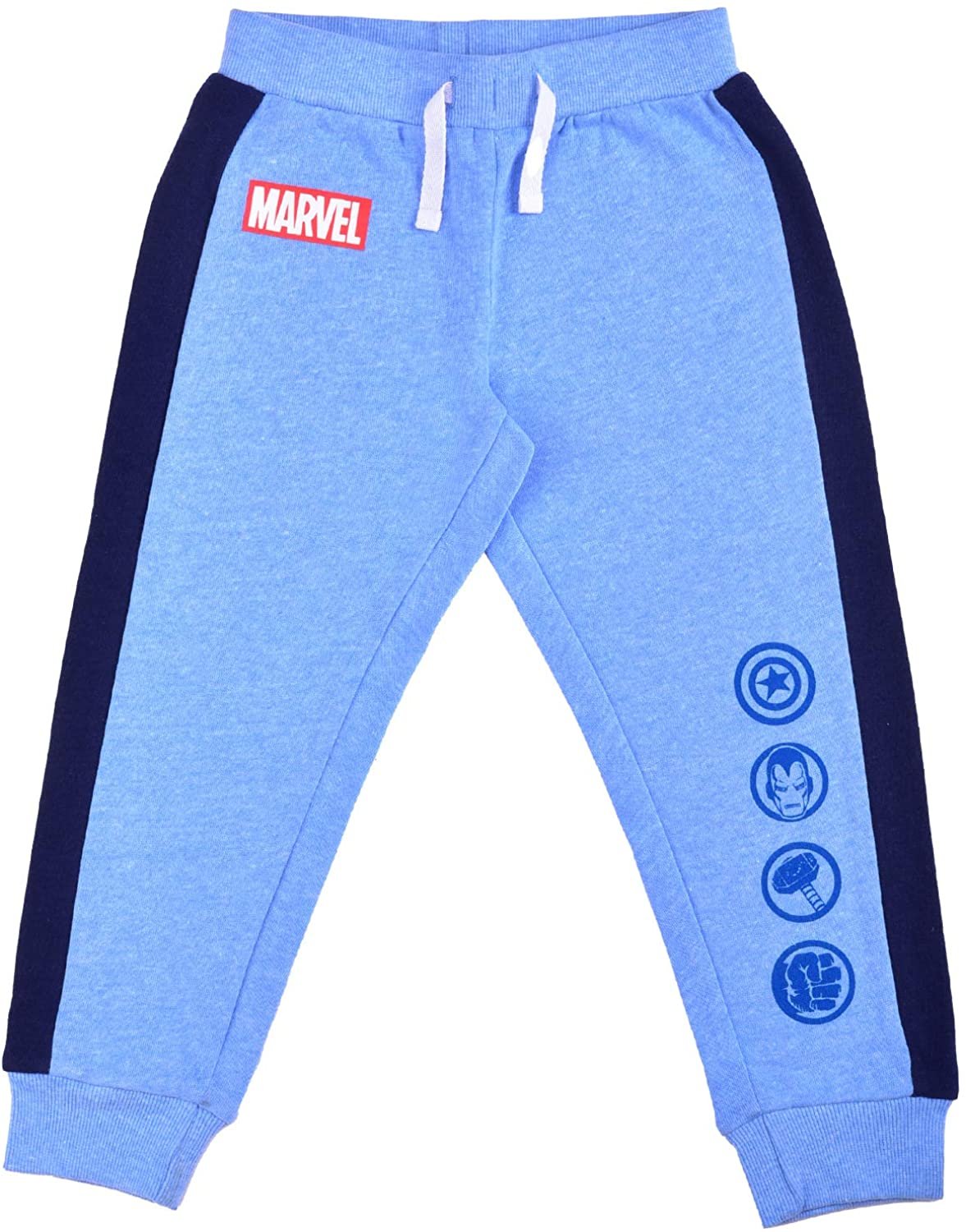 Marvel Avengers Boys Captain America, Hulk, Thor and Iron Man Jogger Sweatpants for Toddlers and Little Kids – Blue/Grey