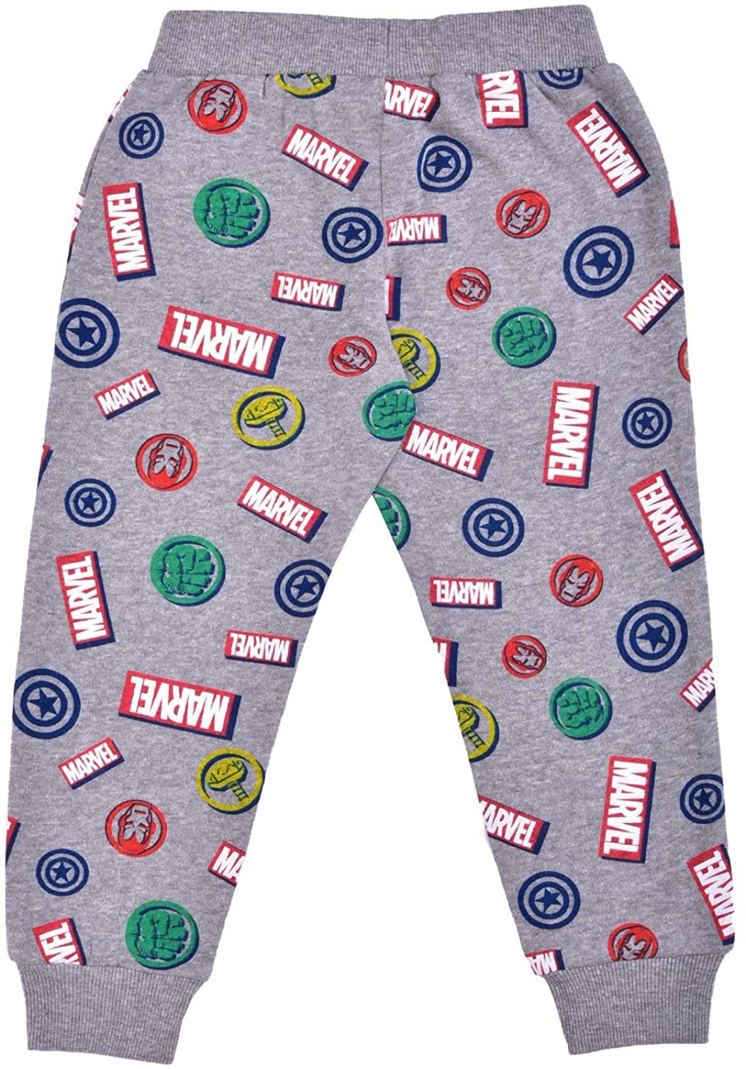 Marvel Avengers Boys Captain America, Hulk, Thor and Iron Man Jogger Sweatpants for Toddlers and Little Kids – Blue/Grey