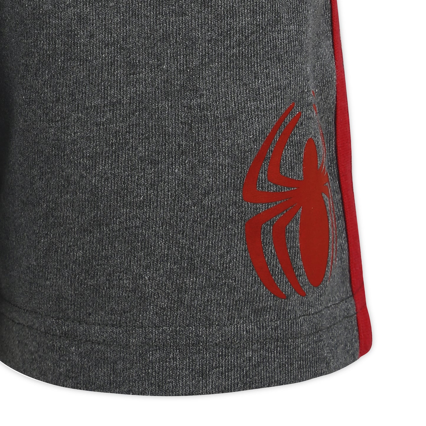 Marvel Spiderman Boys’ T-Shirt, Hooded T-Shirt and Shorts Set for Toddler and Little Kids – Red/Grey