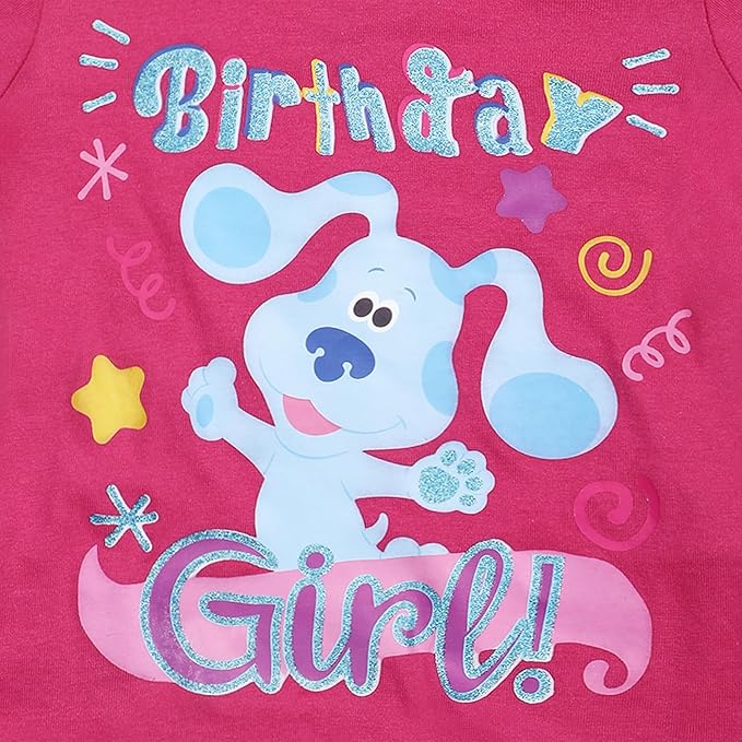 Nickelodeon Blue’s Clues & You Girls’ Birthday T-shirt for Infant and Toddler – Pink