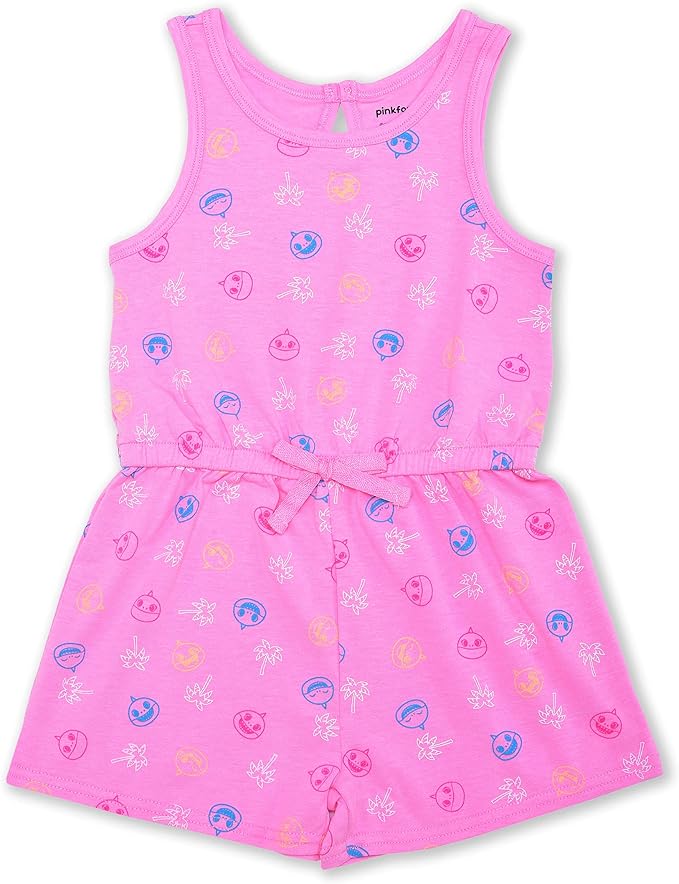 Nickelodeon Baby Shark Girls’ 2 Pack Romper for Infant and Toddler – Multicolor