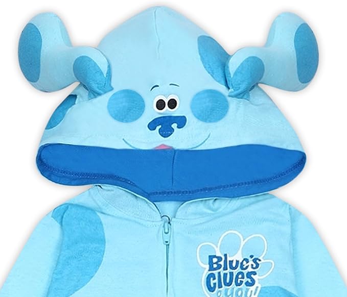 Nickelodeon Blue’s Clues & You! Boys’ Zip Up Hooded Coverall for Newborn and Toddler - Blue