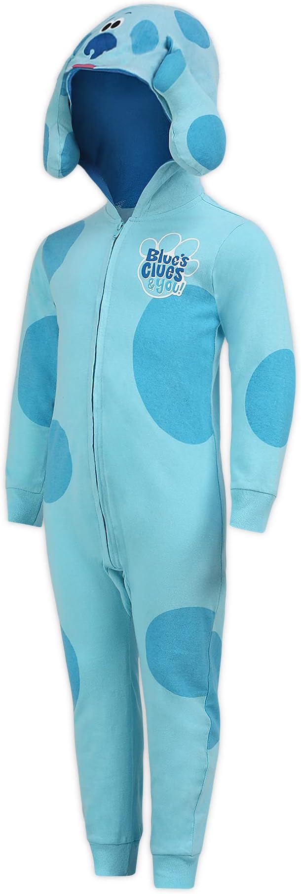 Nickelodeon Blue’s Clues & You! Boys’ Zip Up Hooded Coverall for Newborn and Toddler - Blue