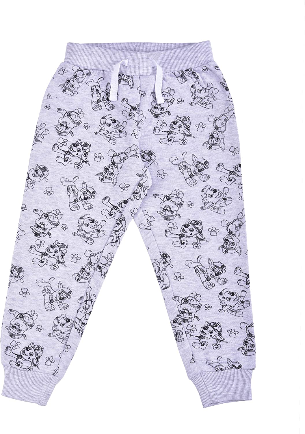 Nickelodeon Paw Patrol Marshall, Rubble and Chase Boys' Jogger Pants 2 Pack for Toddler and Little Kids – Blue/Grey