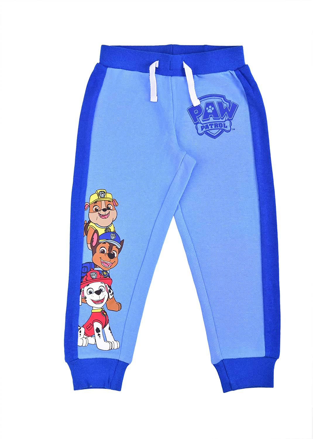 Nickelodeon Paw Patrol Marshall, Rubble and Chase Boys' Jogger Pants 2 Pack for Toddler and Little Kids – Blue/Grey