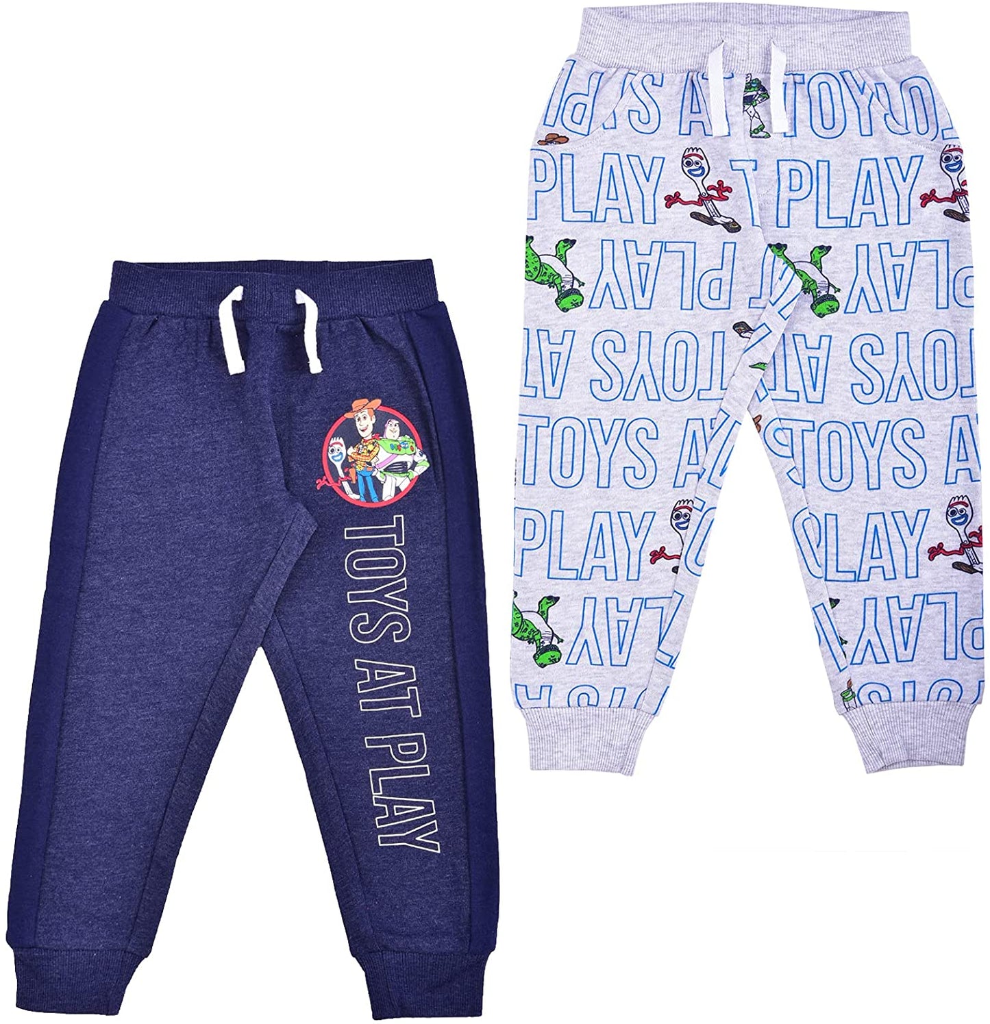 Disney Toy Story Boys’ 2 Pack Joggers for Toddler and Little Kids - Grey