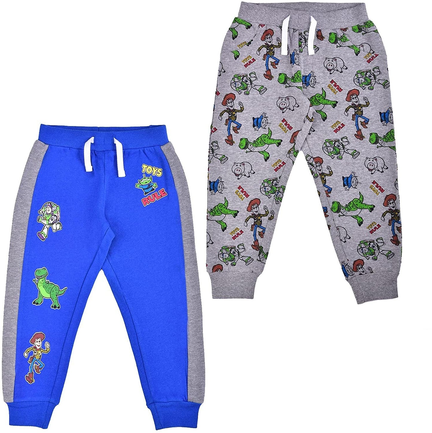 Disney Toy Story Boys’ 2 Pack Joggers for Toddler and Little Kids - Grey