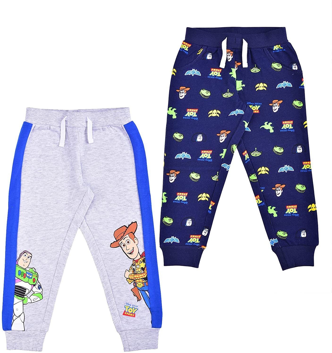 Disney Toy Story Boys’ 2 Pack Joggers for Toddler and Little Kids - Blue/Navy