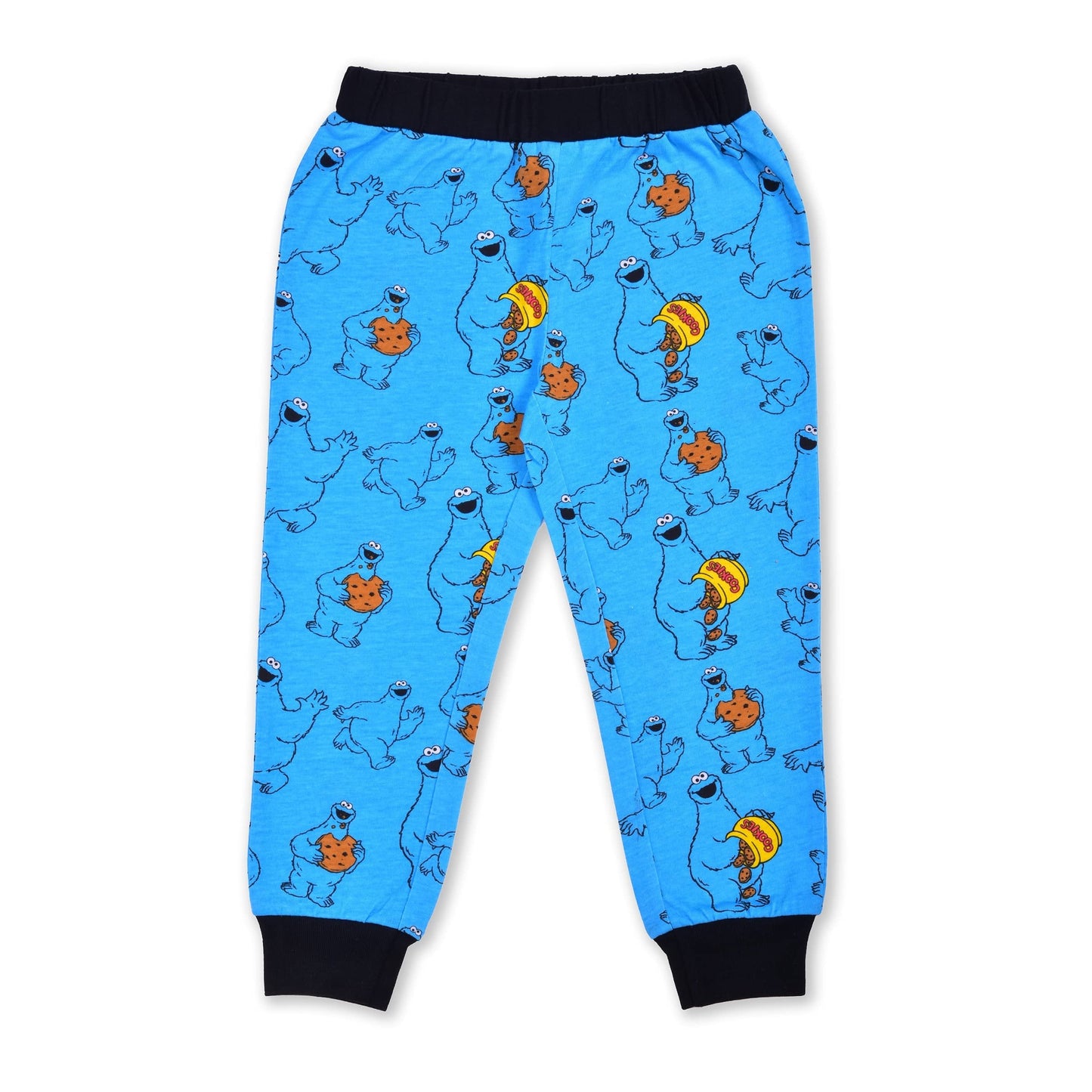 Sesame Street Elmo and Cookie Monster Boys’ T-Shirt and Jogger Pant Set for Infant and Toddler – Red/Blue/Grey