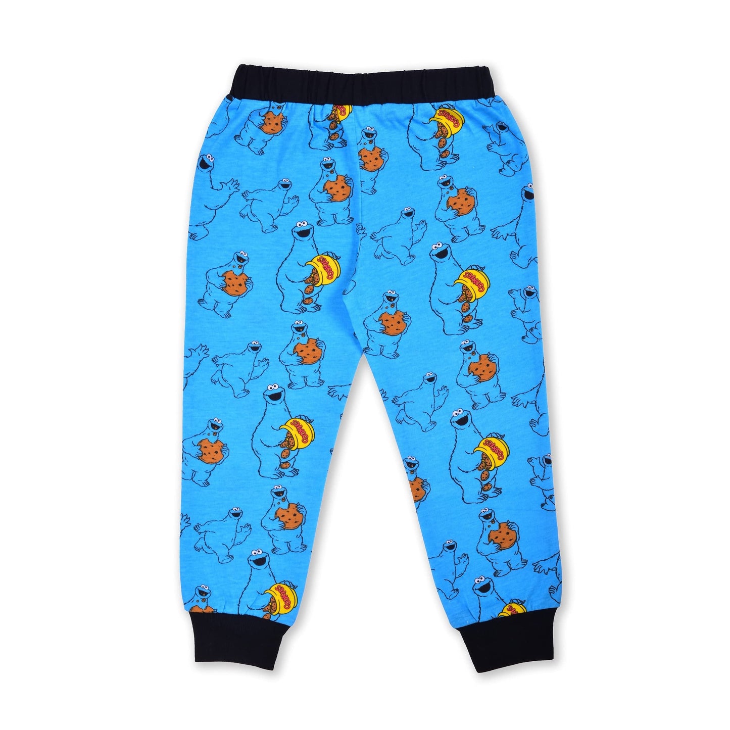 Sesame Street Elmo and Cookie Monster Boys’ T-Shirt and Jogger Pant Set for Infant and Toddler – Red/Blue/Grey