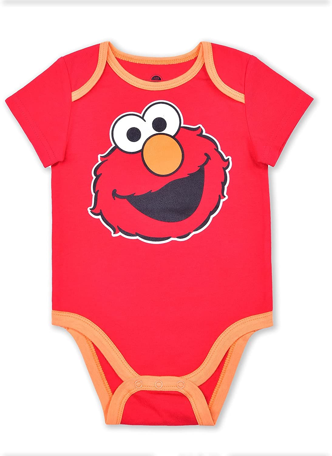 Sesame Street Boys’ 4 Pack Bodysuit for Newborn and Infant – Blue/Red/Grey/White