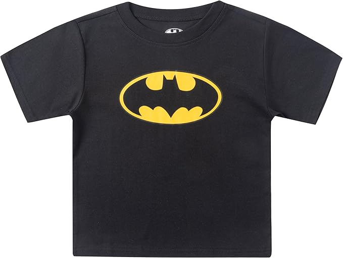 Batman Boys’ T-Shirt and Jogger Pants Set for Toddler and Little Kids – Yellow/Black/Grey