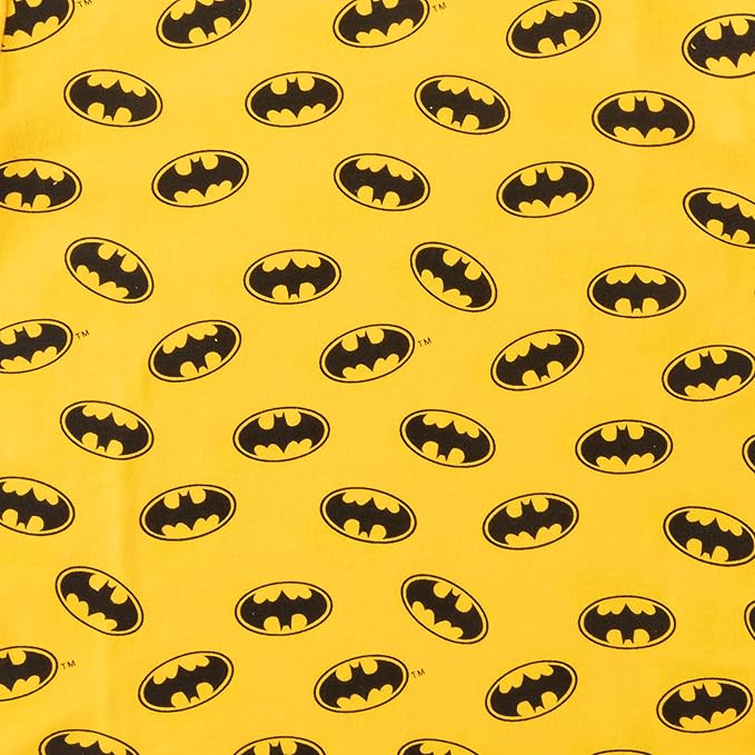 Batman Boys’ T-Shirt and Jogger Pants Set for Toddler and Little Kids – Yellow/Black/Grey