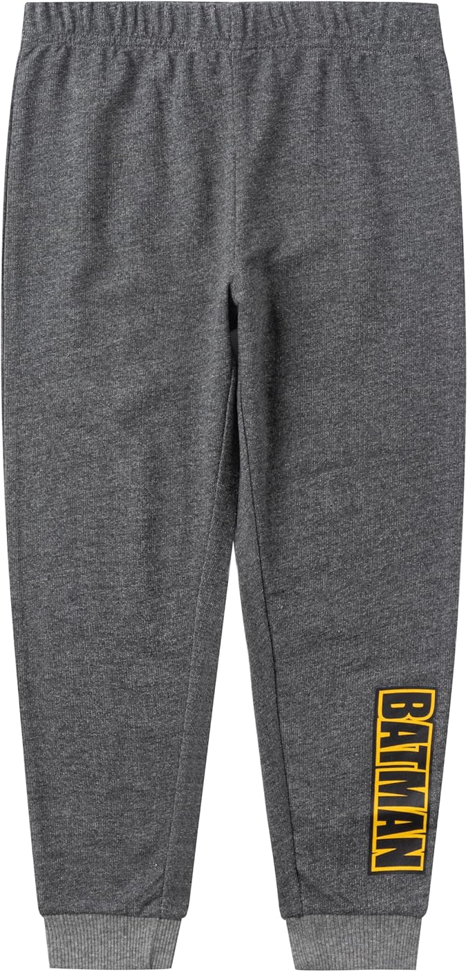 Batman Boys’ T-Shirt and Jogger Pants Set for Toddler and Little Kids – Yellow/Black/Grey