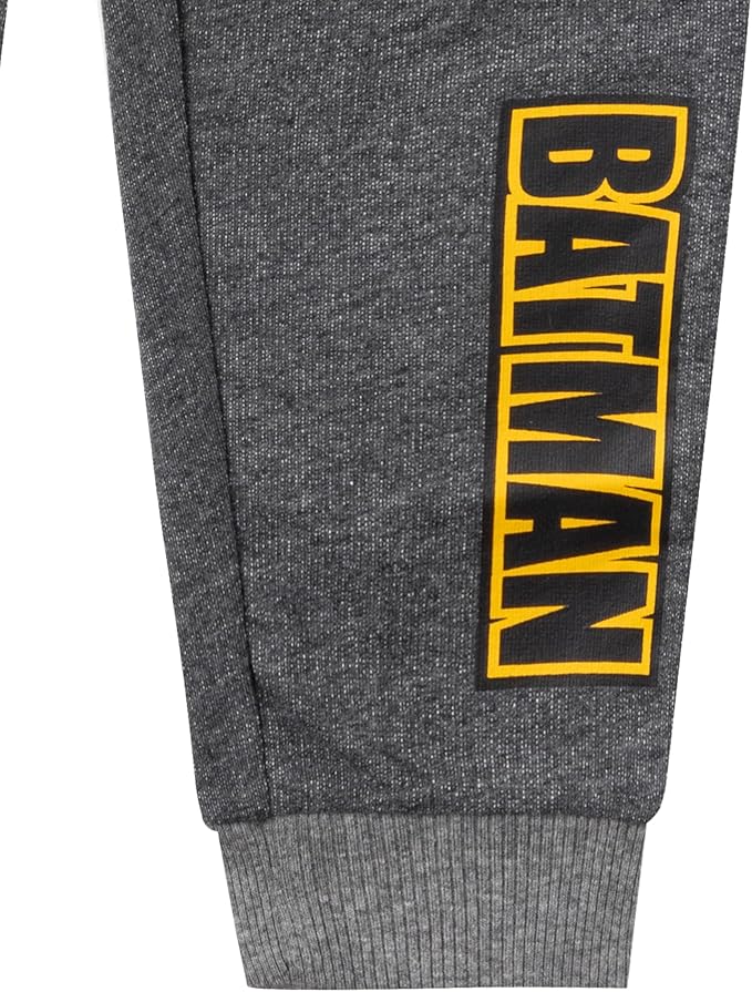 Batman Boys’ T-Shirt and Jogger Pants Set for Toddler and Little Kids – Yellow/Black/Grey