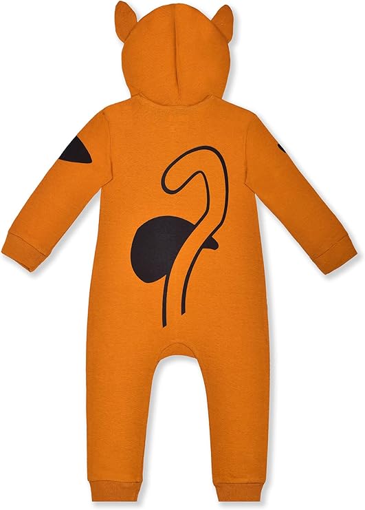 Warner Bros Scooby Doo Boys’ Hooded Footed Coverall for Newborn, Infant and Toddler - Brown