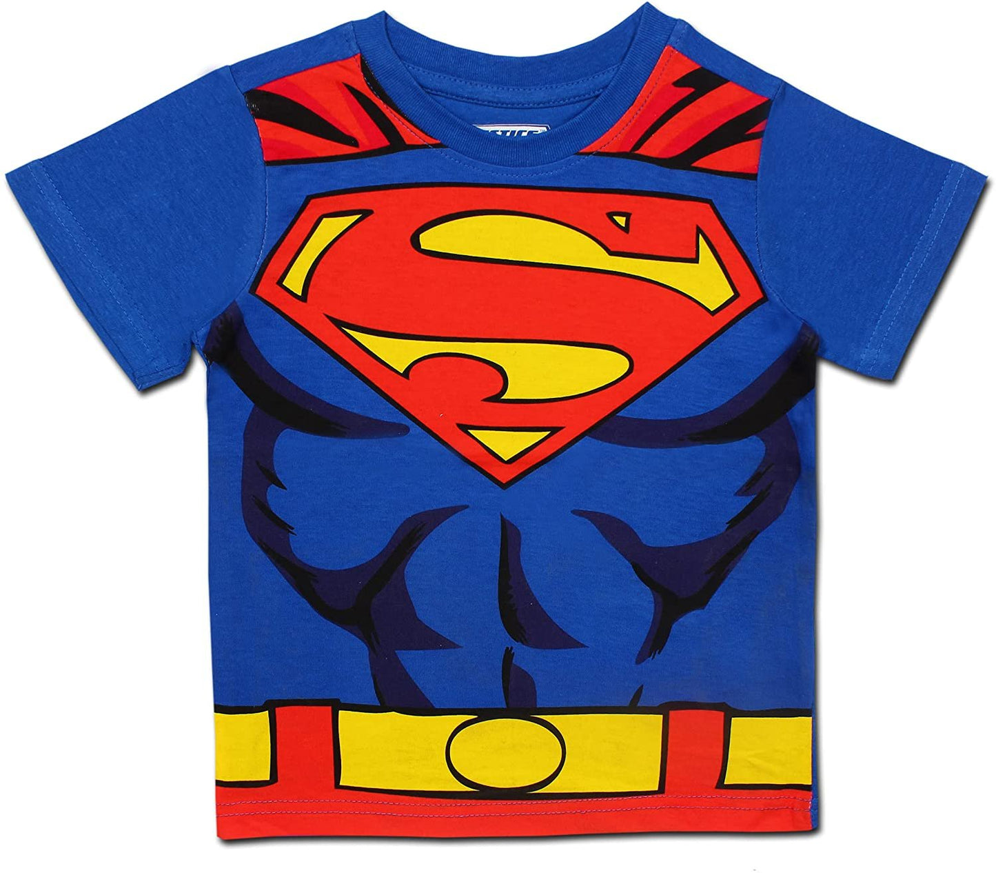 DC Comics Justice League Boys’ 4 Pack T-Shirts for Toddler and Little Kids– Blue/Red/Green/Gray