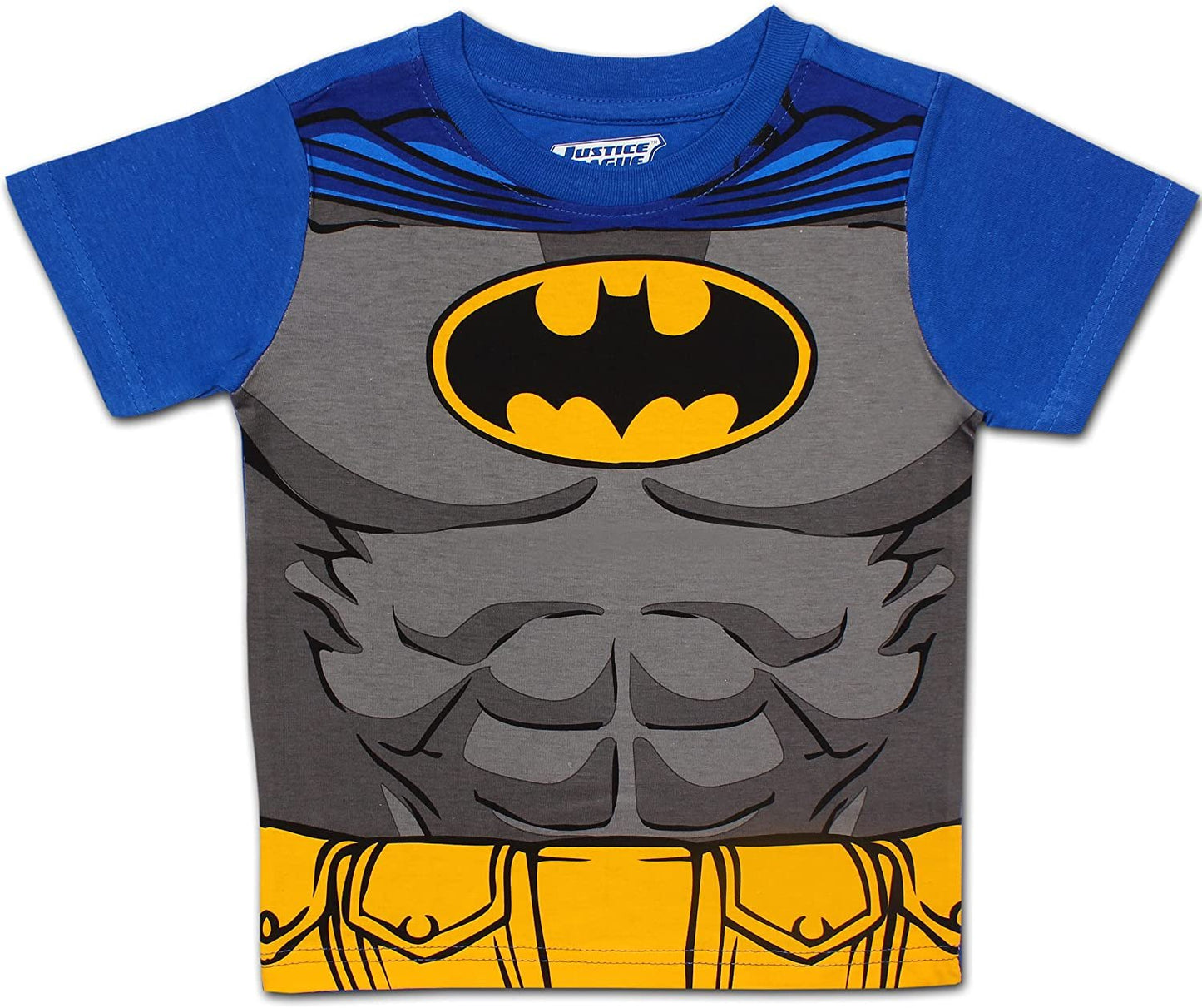 DC Comics Justice League Boys’ 4 Pack T-Shirts for Toddler and Little Kids– Blue/Red/Green/Gray