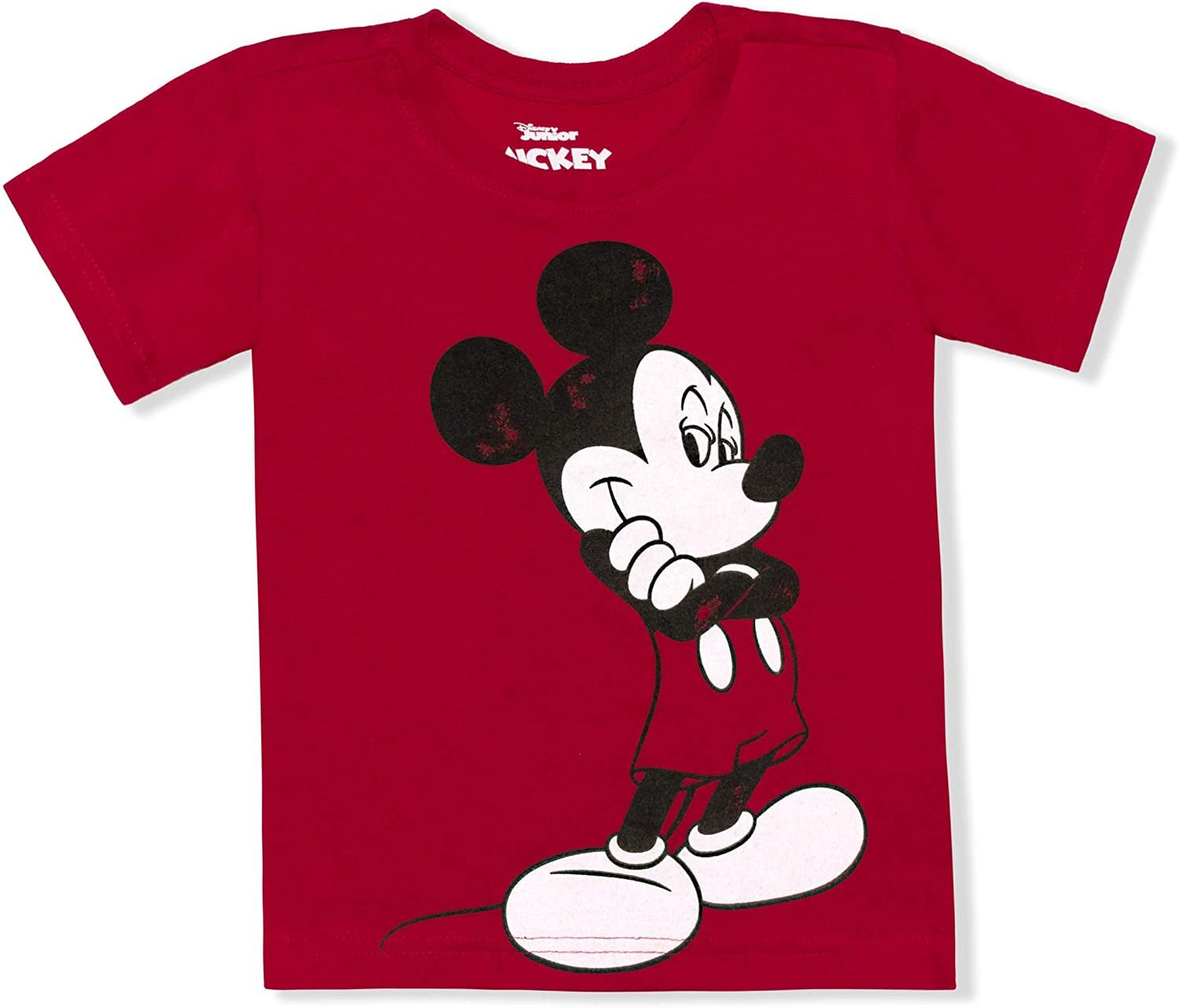 Disney Mickey Mouse Boy's 3 Piece T-Shirt, Tank Top and Shorts Set for Infant and Toddler - Red/White/Grey