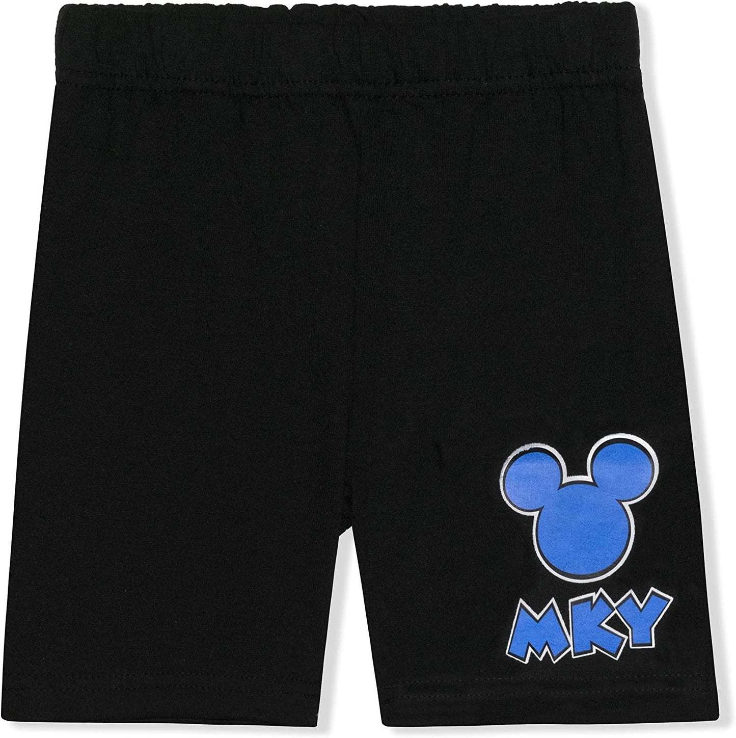 Disney Mickey Mouse Boys’ Short Sleeve T-Shirt and Shorts Set for Infant and Toddler – Blue/Black