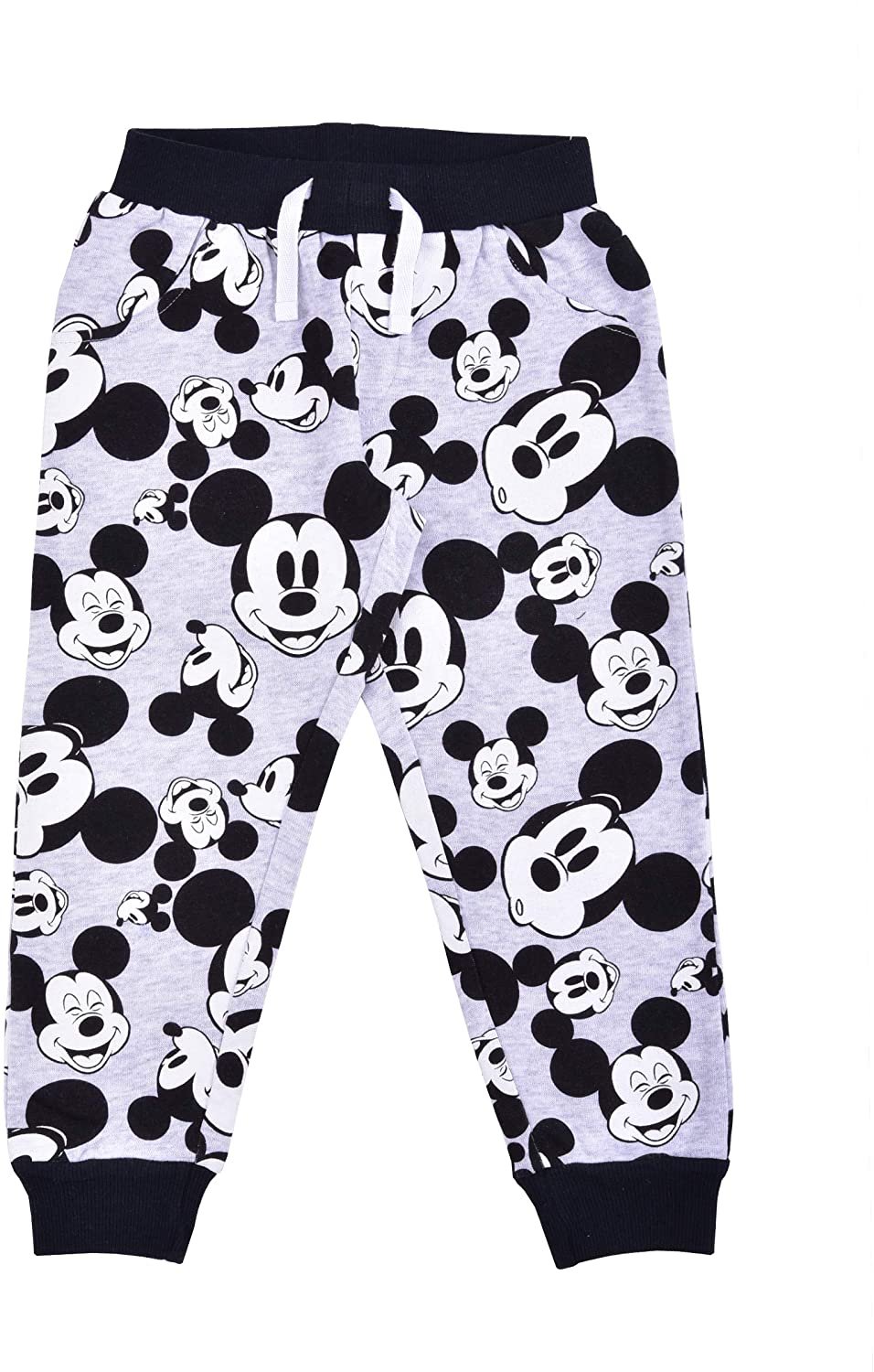 Disney Mickey Mouse Boys’ 2 Pack Jogger for Toddler and Little Kids – Red/Grey