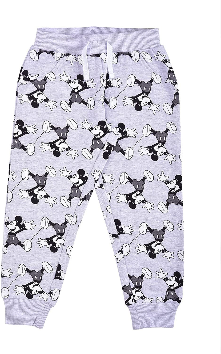 Disney Mickey Mouse Boys’ 2 Pack Jogger for Toddler and Little Kids – Red/Grey