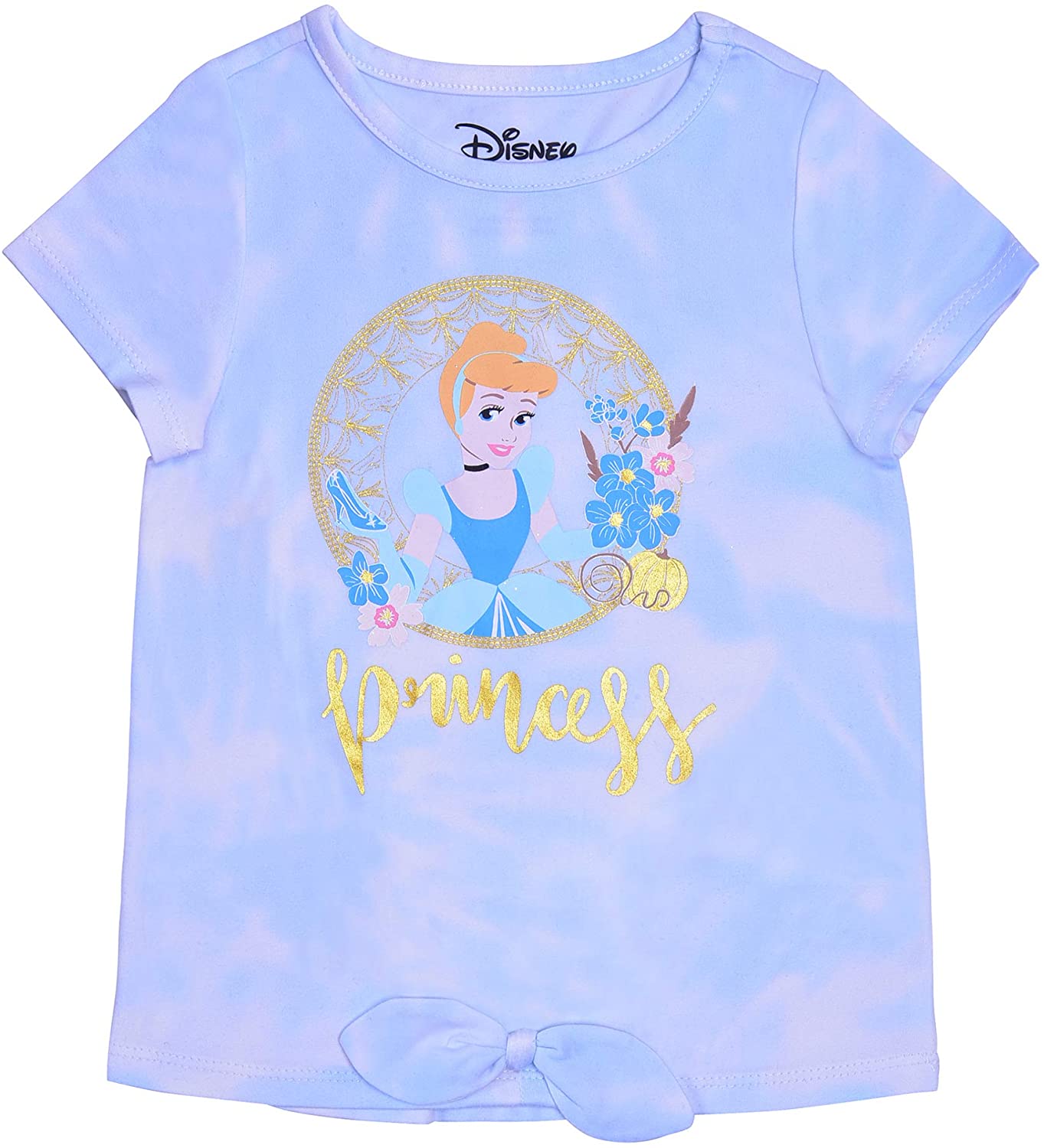 Disney Princess Cinderella Girls’ T-Shirt for Toddler and Little Kids – Lilac