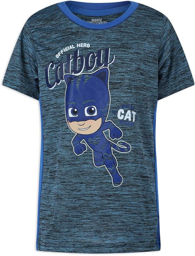 PJ Masks Boy's 3 Piece T-Shirt, Tank Top and Shorts Set for Toddler and Little Kids- Blue/Red/Grey