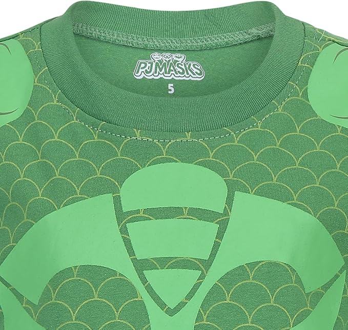 PJ Masks Catboy or Gekko Boys’ T-Shirt and Jogger Set for Toddler and Little Kids – Blue/Navy or Green/Black