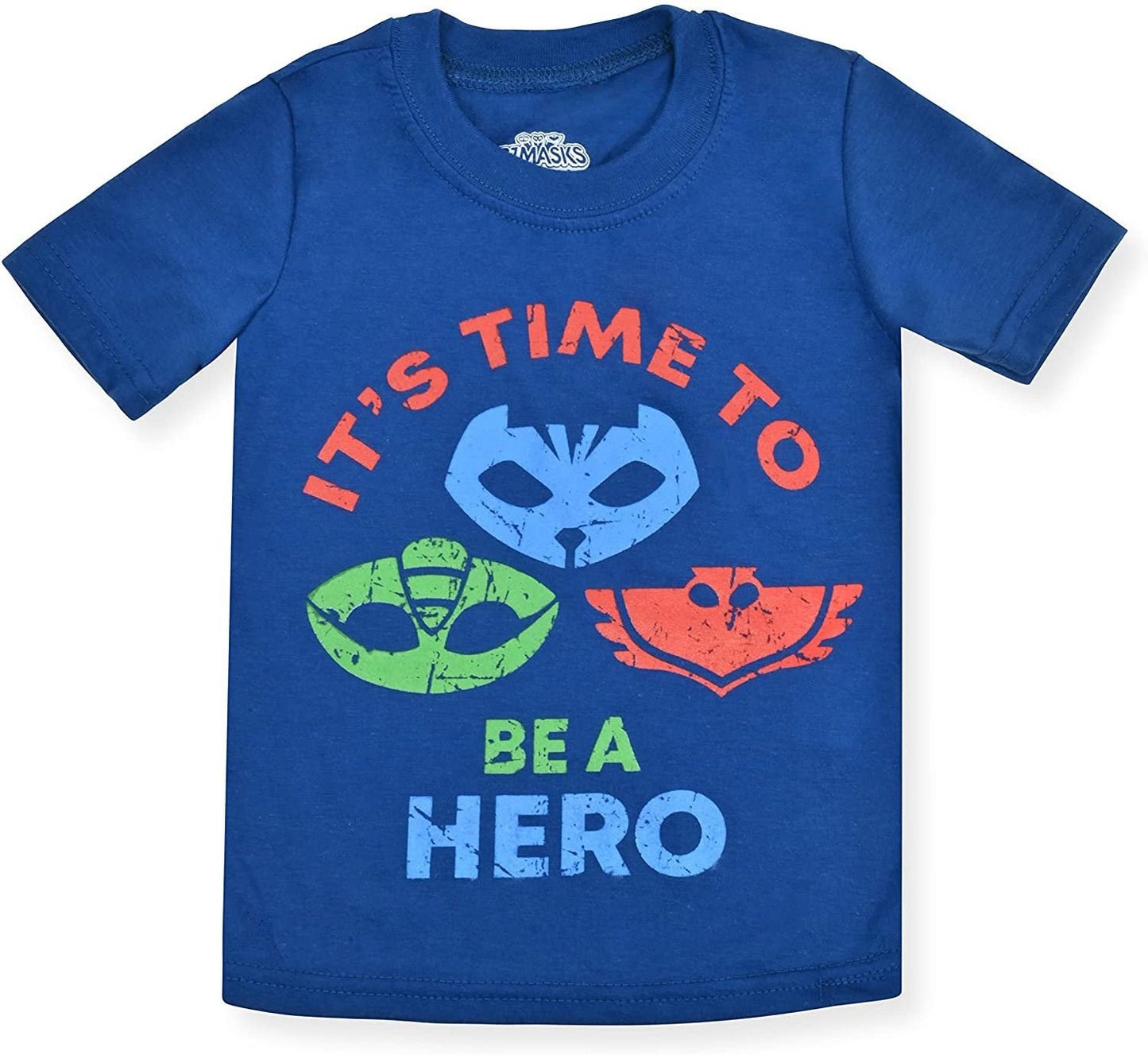 PJ Masks Catboy, Owlettle and Gekko Boys’ T-Shirt and Jogger Pants Set for Toddler and Little Kids – Navy/Grey
