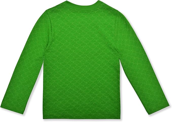 Hasbro PJ Masks Catboy and Gekko Boys Long Sleeve Shirt and Jogger Pants Set for Toddlers and Little Kids – Green/Blue