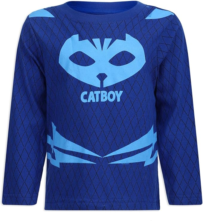 Hasbro’s PJ Masks 2 Pack Jogger Set for Boys, Catboy Long Sleeve Tee and Jog Pants, Blue