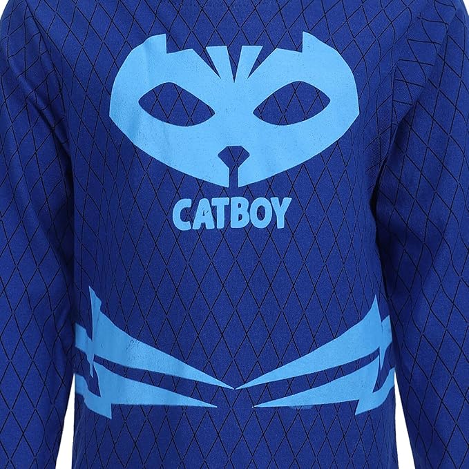 Hasbro’s PJ Masks 2 Pack Jogger Set for Boys, Catboy Long Sleeve Tee and Jog Pants, Blue