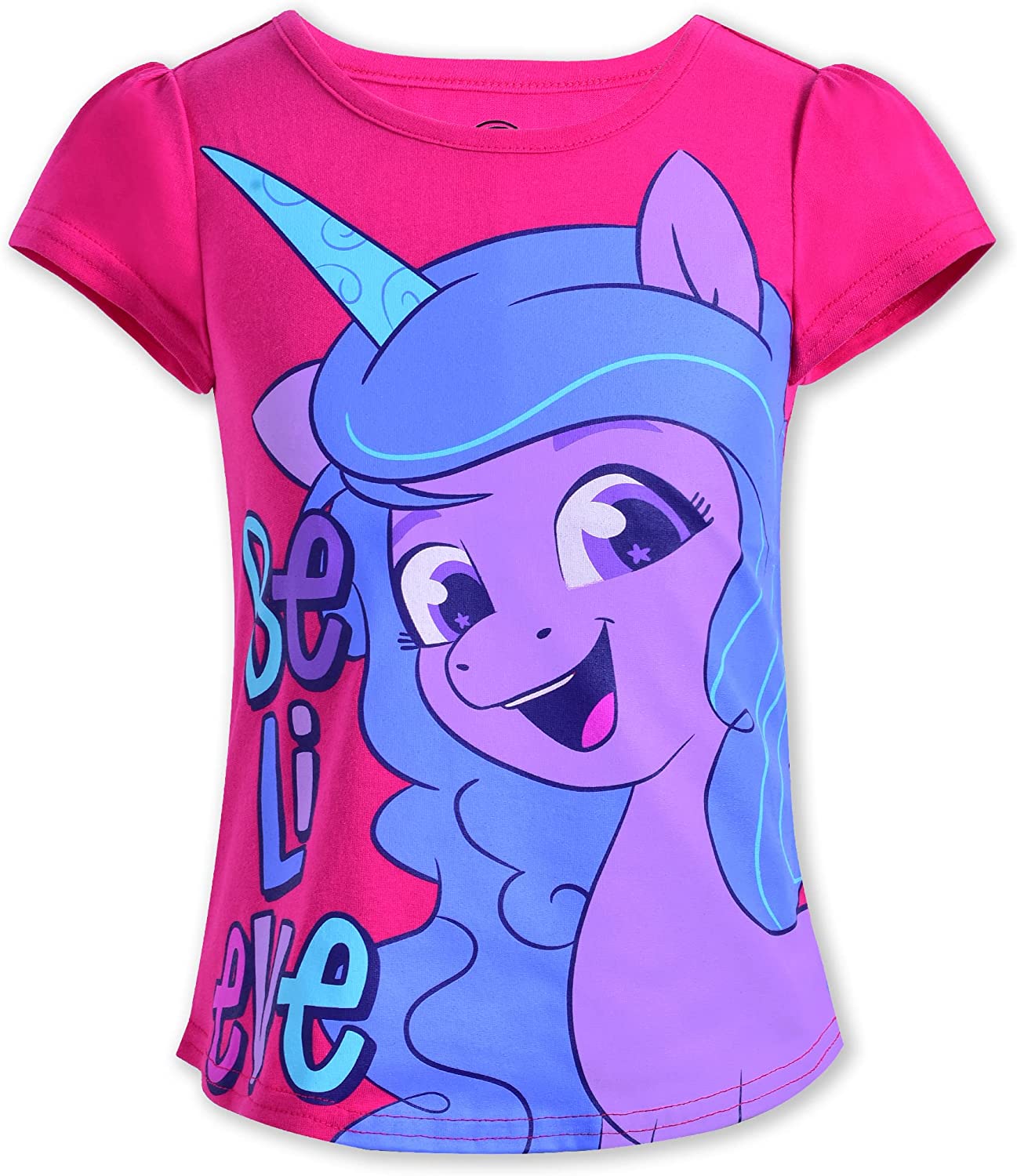 My Little Pony Girl's 4 Pack Unicorn Short Sleeve Tee Shirt Set