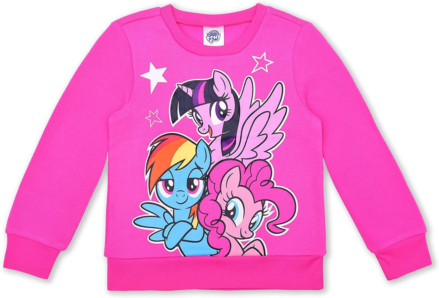 My Little Pony Girls’ Sweatshirt and Jogger Set for Little and Big Kids - Pink/Grey