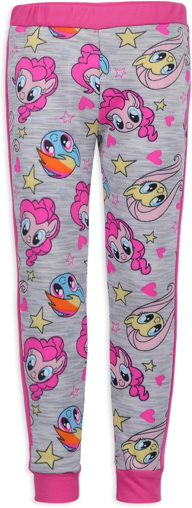 My Little Pony Girls’ Sweatshirt and Jogger Set for Little and Big Kids - Pink/Grey