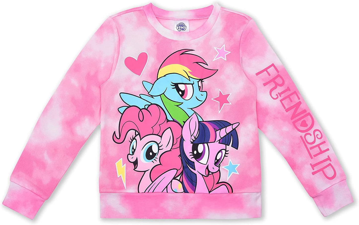 Hasbro My Little Pony Girls’ Sweatshirt and Joggers Set for Little and Big Kids – Pink